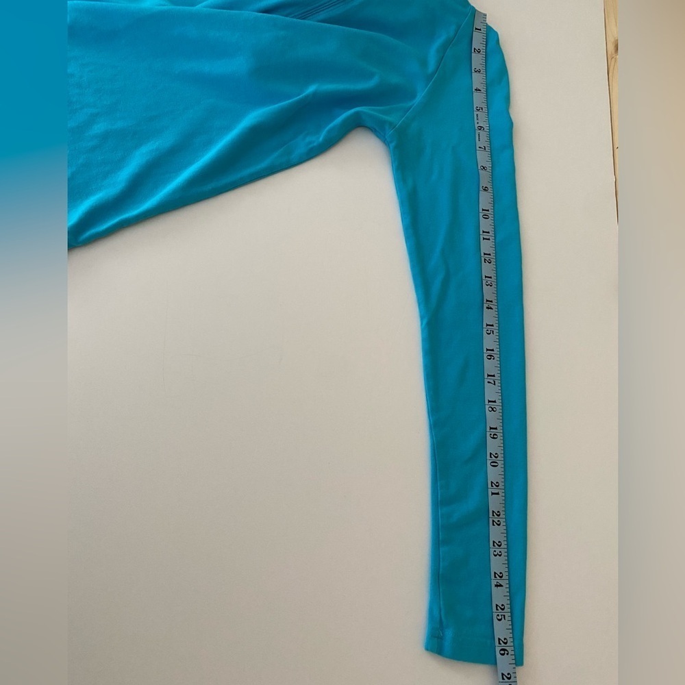 BELLA Women’s Small Turquoise Zip Soft Stylish Logo Sweatshirt Hooded Hoodie - Picture 9 of 11